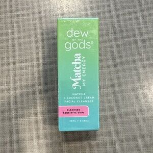 Dew of the Gods Matcha + Coconut Cream Facial Cleanser - Green and Pink
